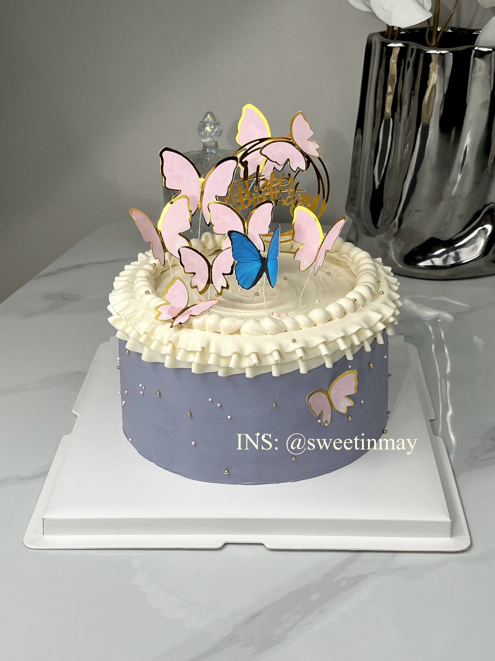 Butterfly-Themed Cake