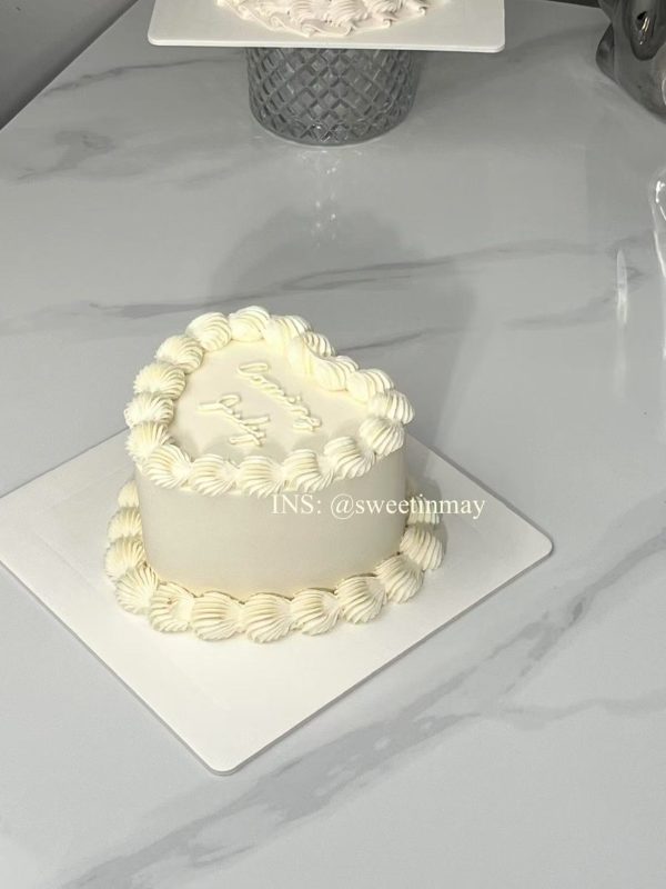 Heart Gender-Reveal Cake