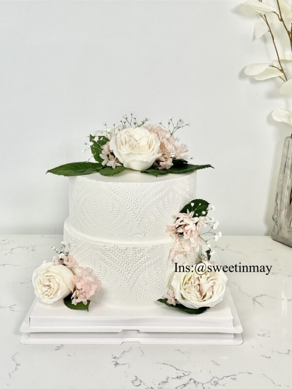 2 Tiered Stencil Cakes